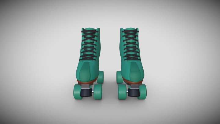 Quads roller skates 3D Model