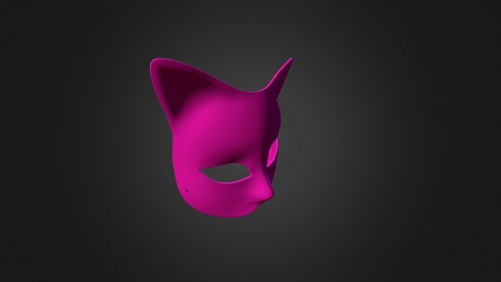 Gatto Rombi Mask With Hole 3D Model