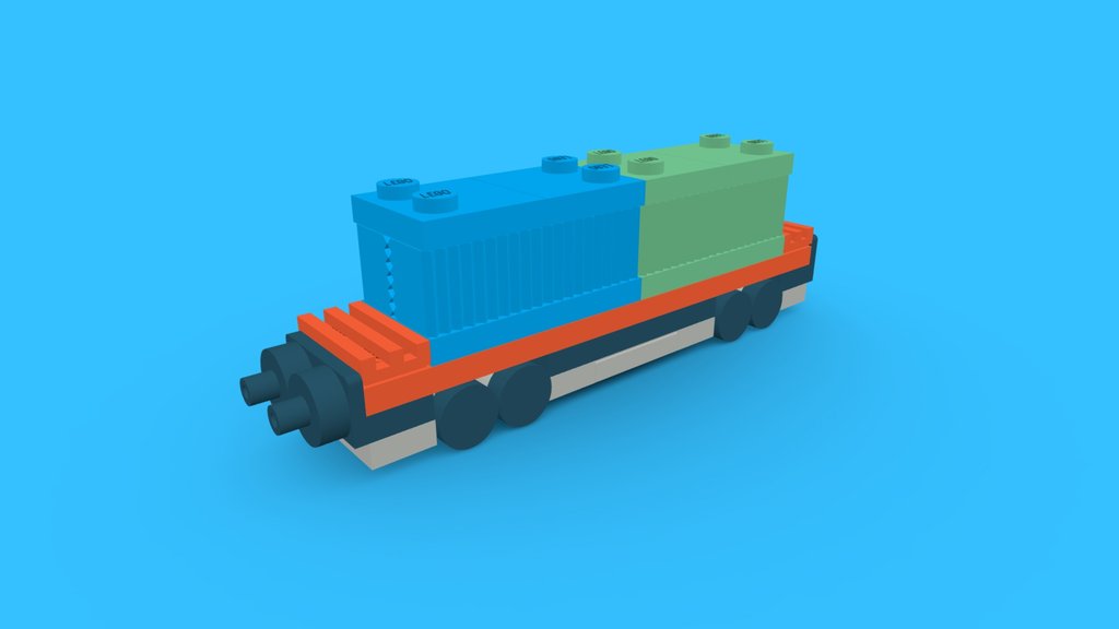 LEGO Micro Container Wagon MOC [#0374]