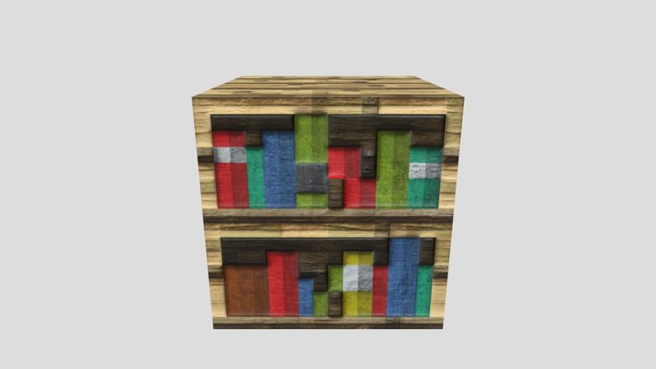 Minecraft Bookshelf 3D Model