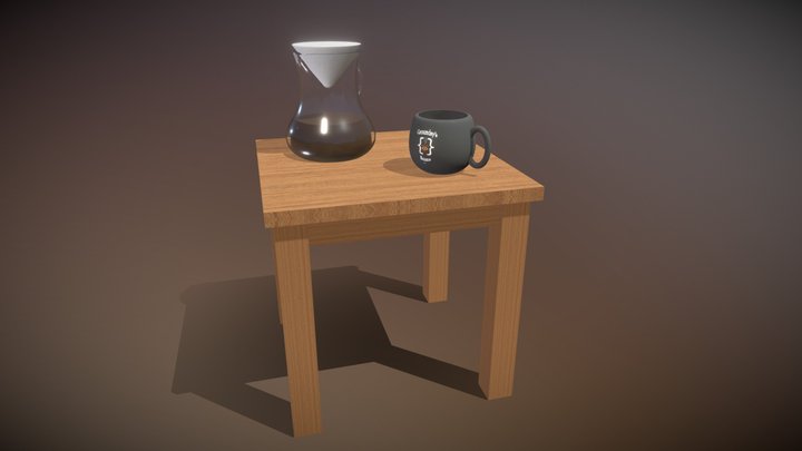 Coffee Mug & Decanter 3D Model