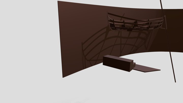Tønder havn, båd v2 3D Model