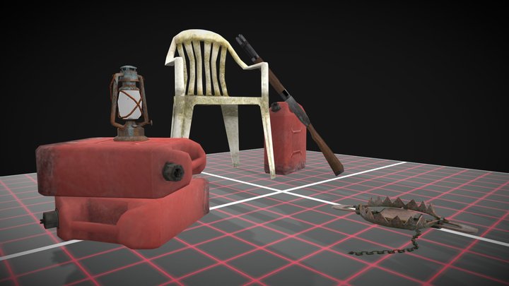 DAE 5 Finished props - FOREST LONER 3D Model