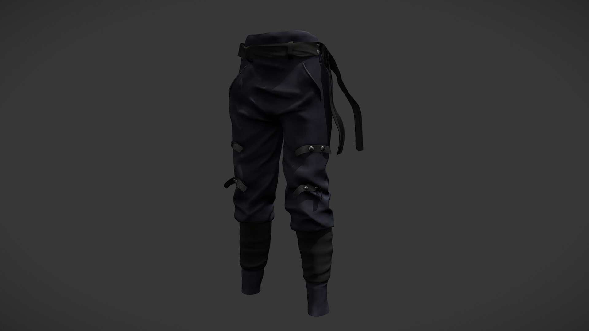 Female Dystopian Cyberpunk Harem Pants Buy Royalty Free 3D model by
