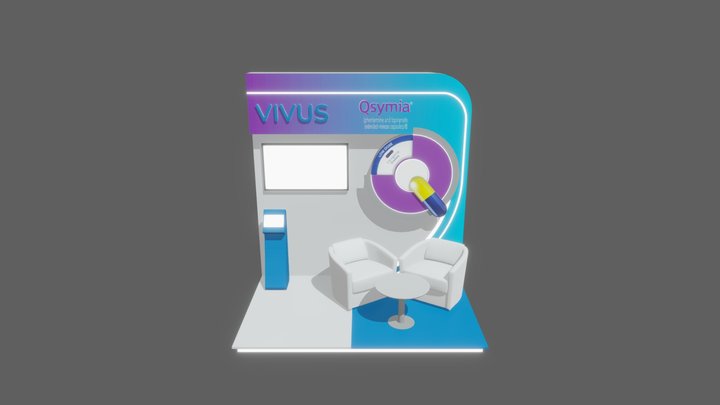 Booth 2x3 3D Model