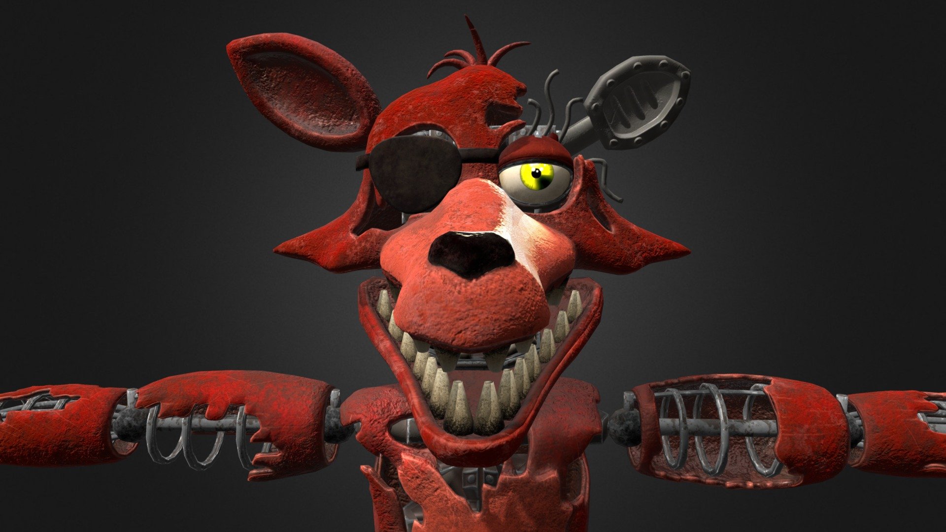 360° Repairing Withered Foxy Game-play Animation [FNAF Help Wanted/SFM]  (VR Compatible) 