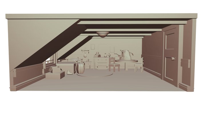 MODELAGEM CENÁRIO INTERNO 3D MAYA 3D Model