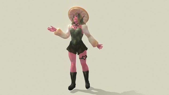 Green Witch 3D Model