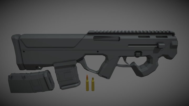 low-poly PDR-C – Free 3D Model STL