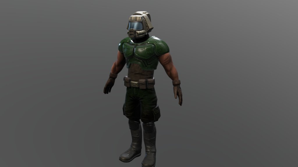 Doomguy 3d model free