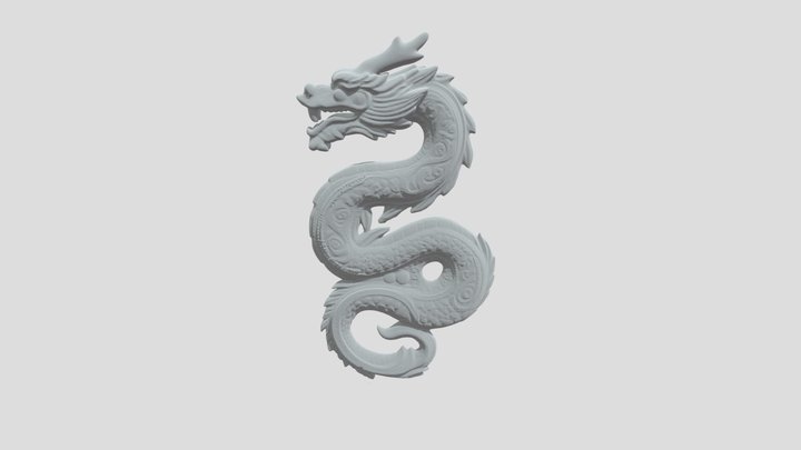 Silver Dragon Majesty 3D Model