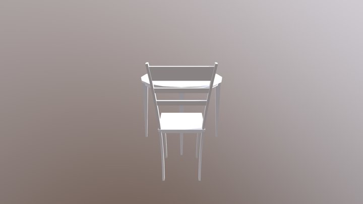Table& Chair 3D Model