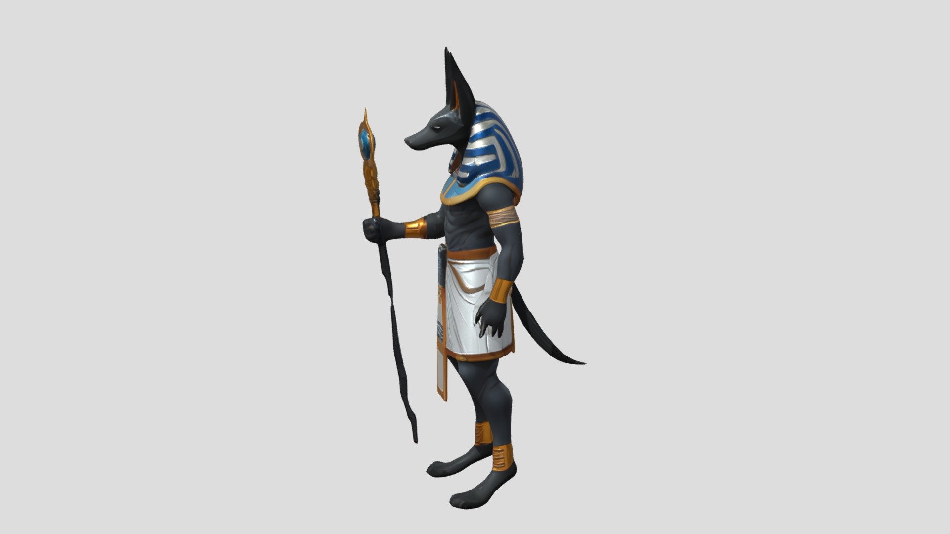 Anubis Egyptian god (Not Rigged) - Download Free 3D model by ...