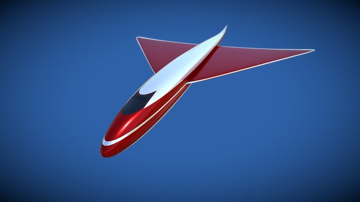 Hyper Flow - An Art Deco Stylised air craft 3D Model