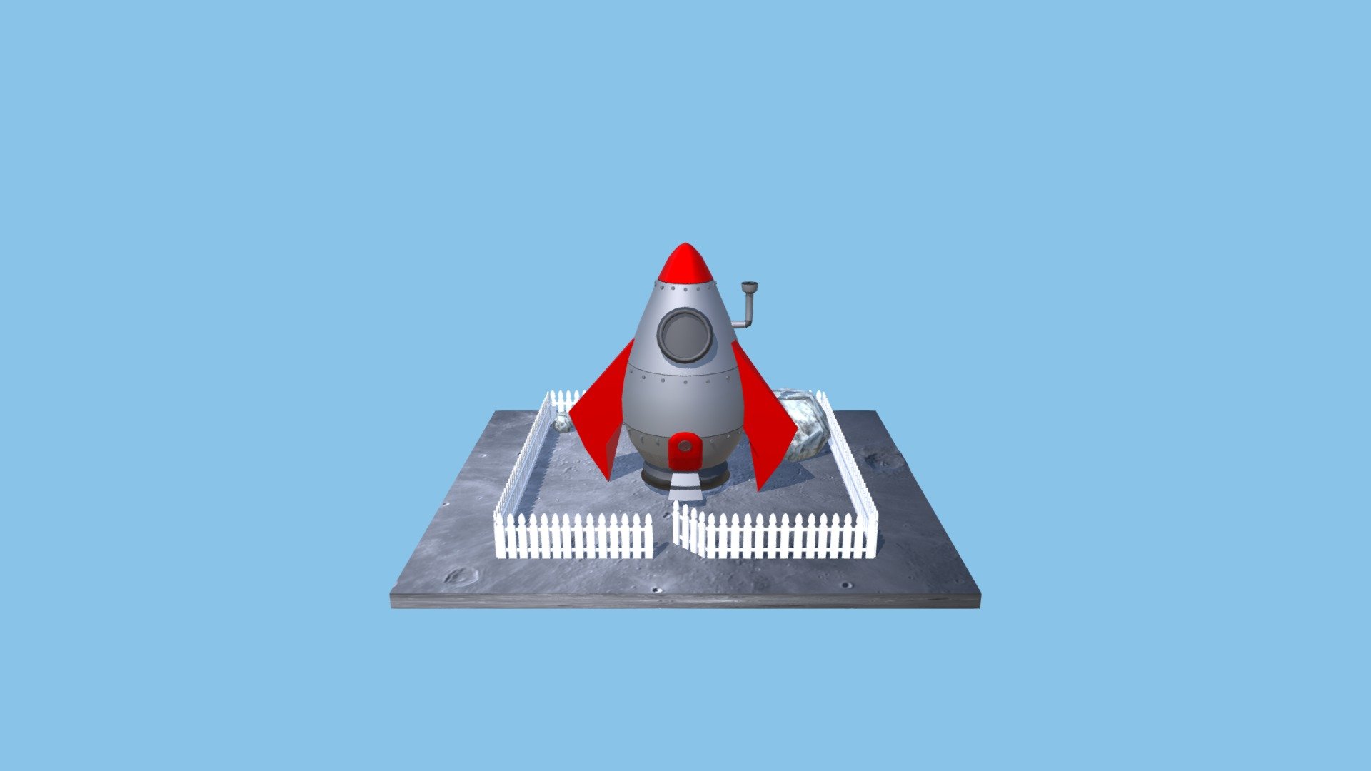 Cartoon Rocket Ship House