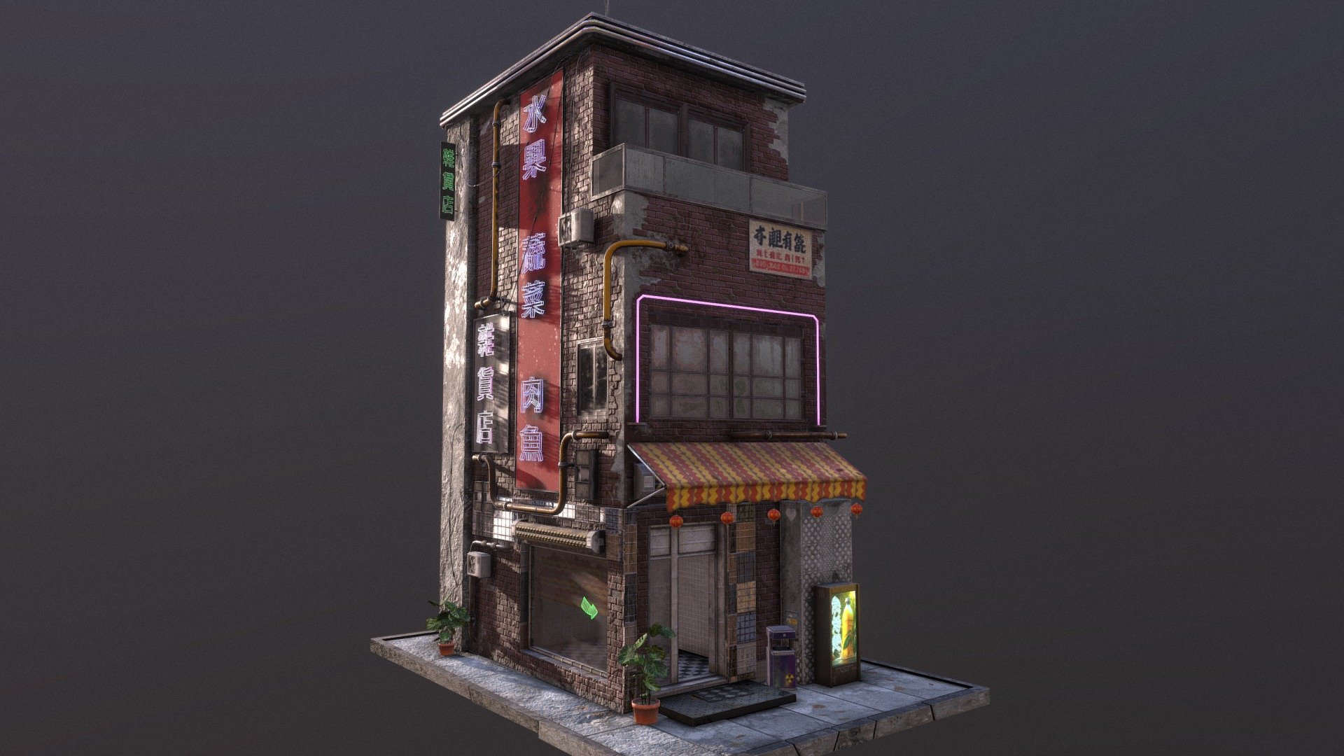 Cyberpunk Building - Buy Royalty Free 3D model by Gravity3D (@gravity ...