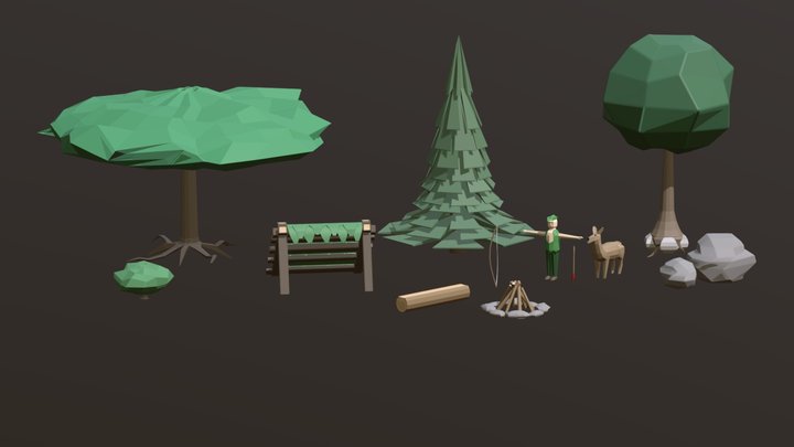 Forest Assets 3D Model