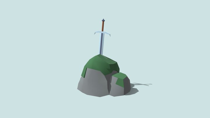 The sword in the stone 3D Model