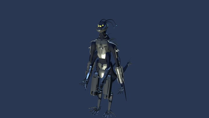 [XYZ Sсhool] Serona - Cybernetic Hunter [Draft] 3D Model