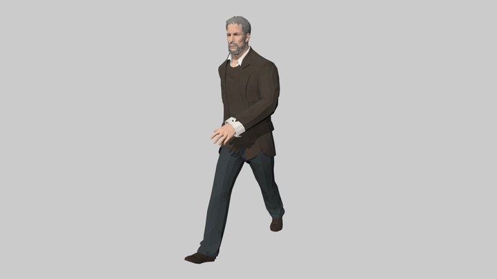 Low poly man 2-190601 Animated 3D Model
