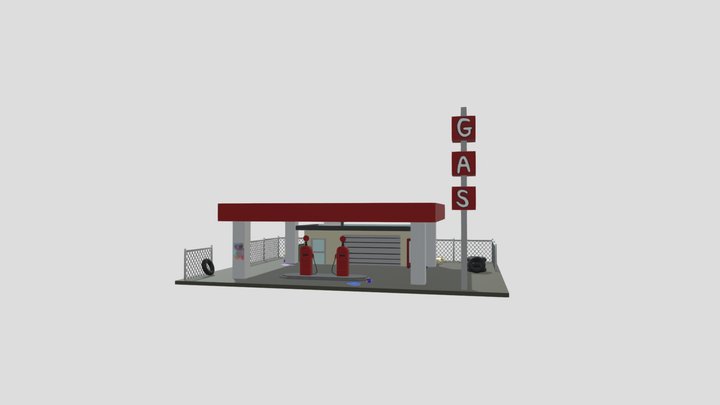 Tankstation cubicle Mirte Bosmans 3D Model