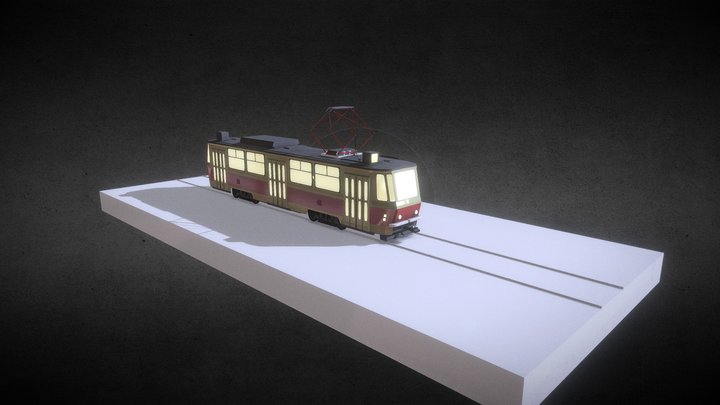 Russian Tramway  - TATRA T6B5 3D Model