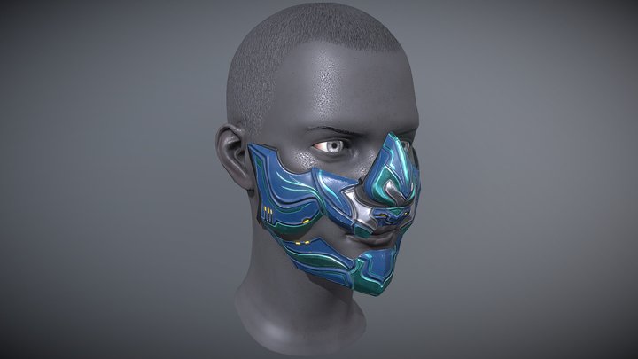 Fenrira Operator Mask [Warframe Tennogen] 3D Model