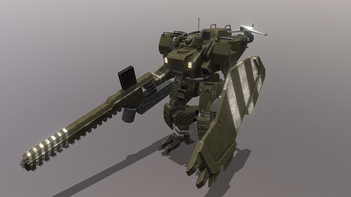 Military Mech 3D Model