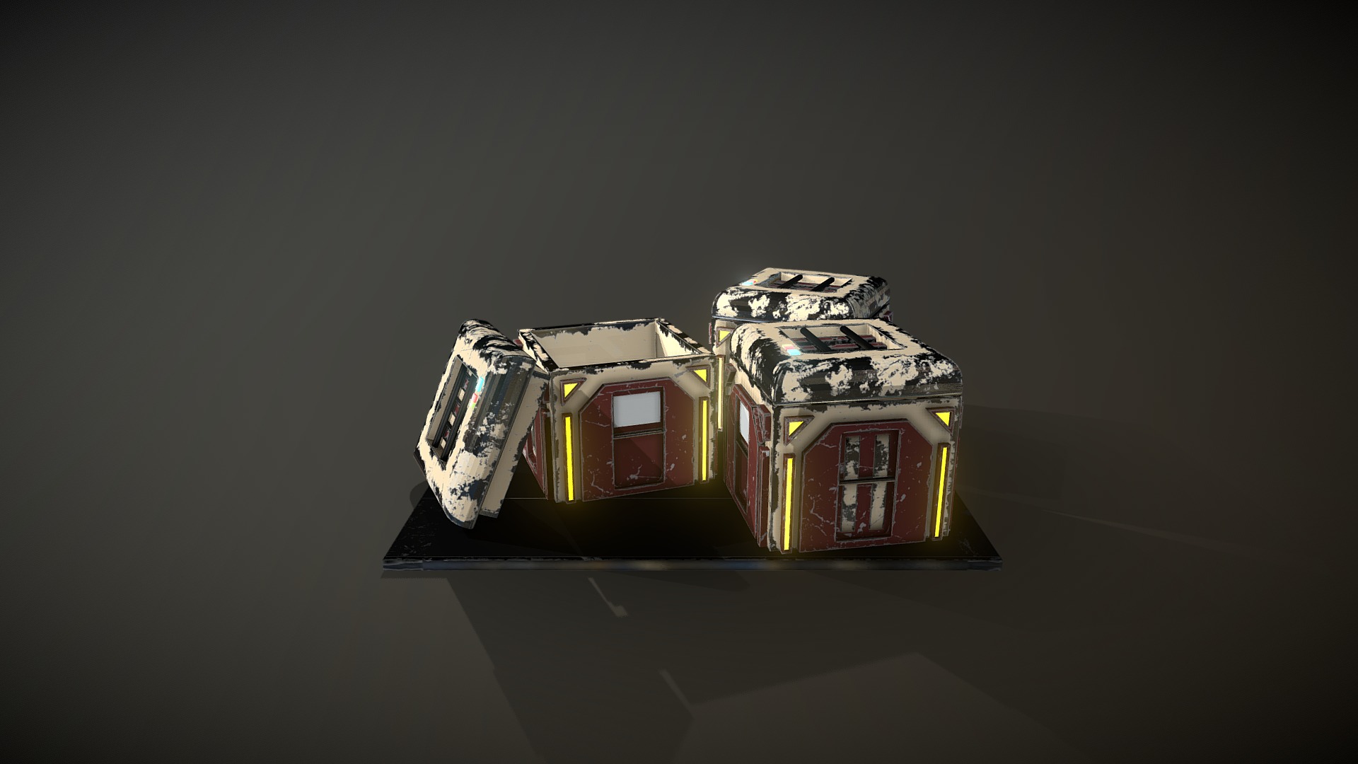 Cargo Boxes Download Free 3D model by denniswelling [aea66bf] Sketchfab