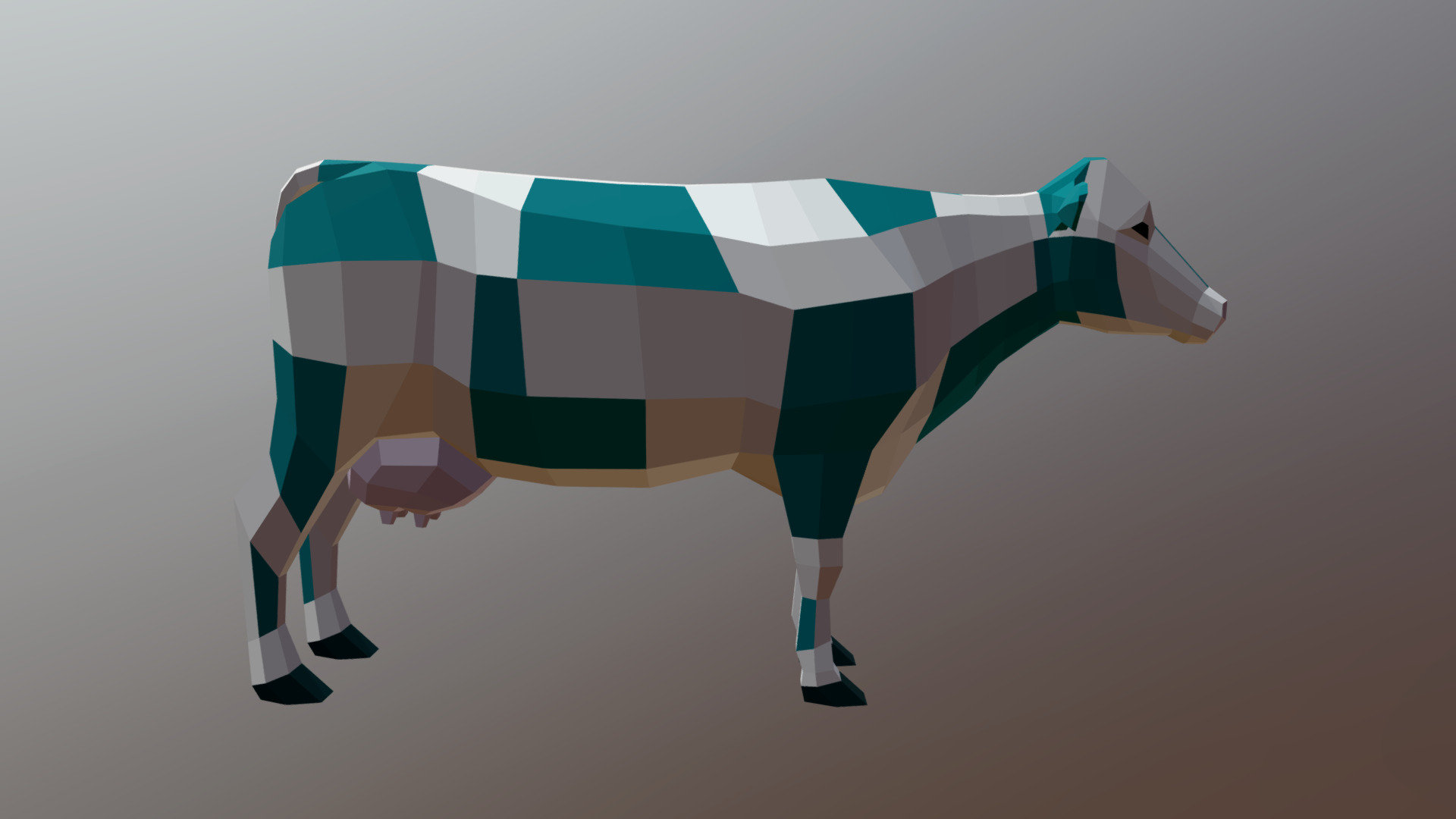 Low Poly Cow Neutral Pose Download Free 3d Model By Didier