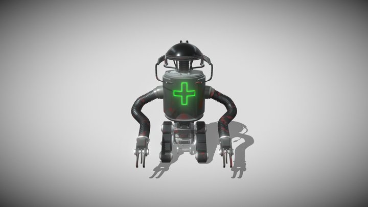 Robobrain Stylised: AWOL Medic 3D Model