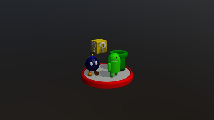 Assets Mario and Android 3D Model