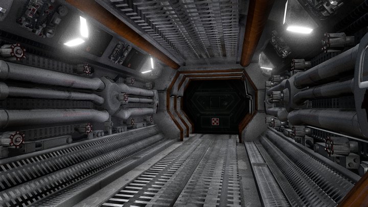 Alien Isolation corridor. 3D Model