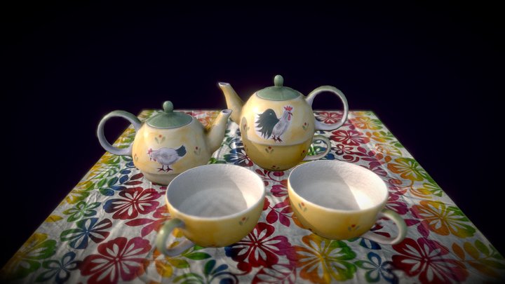 Tea party Still life 3D Model