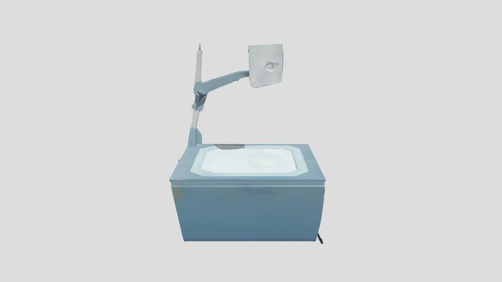 เครื่องฉายข้ามศีรษะ (Overhead Projector) 3D Model