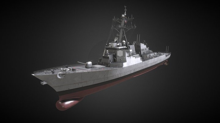USS John Paul Jones (DDG-53) 3D Model