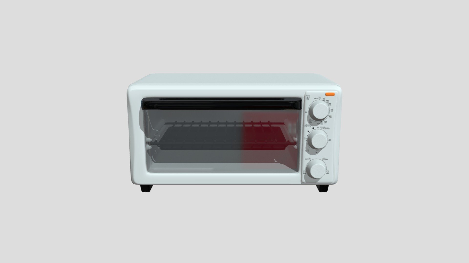 Black Decker 4-Slice Toaster Oven 3D model