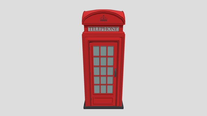 [XYZ School] Model 3 - Phone booth 3D Model