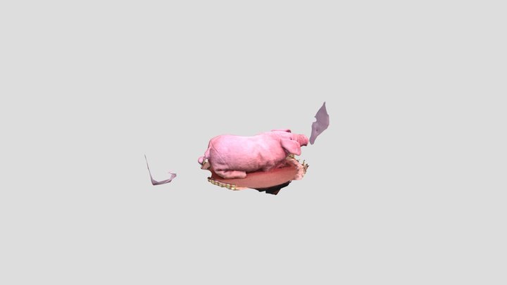 3D scanned - pig plush 3D Model