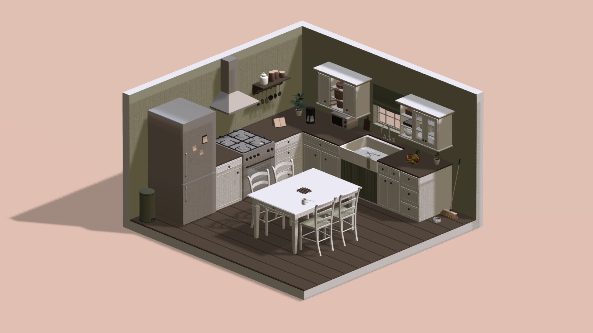 Kitchen - Buy Royalty Free 3D model by ApprenticeRaccoon [aeb12ba ...