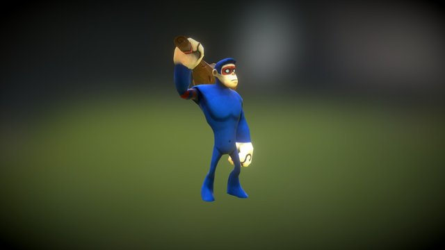 Blue Monkey 3D Model