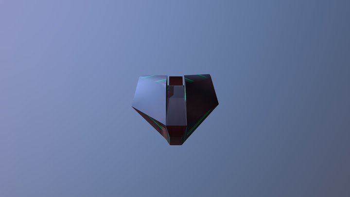 Textured Spaceship 3D Model