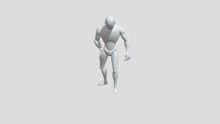 Wk1 Limp Walk Anim. 3D Model