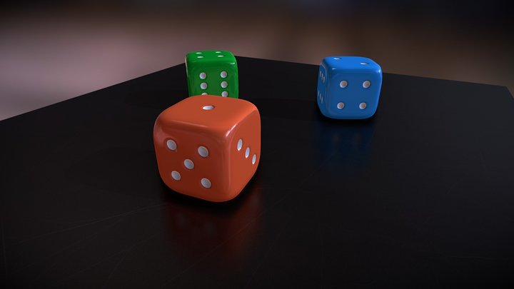 3D Ludo Dice Concept 3D Model