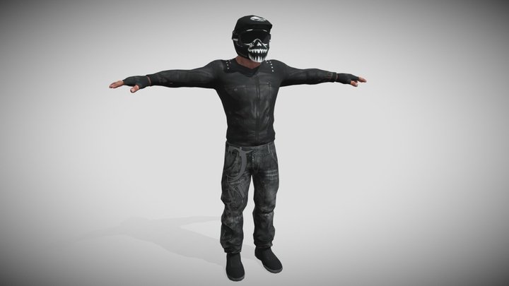 Biker 3D Model