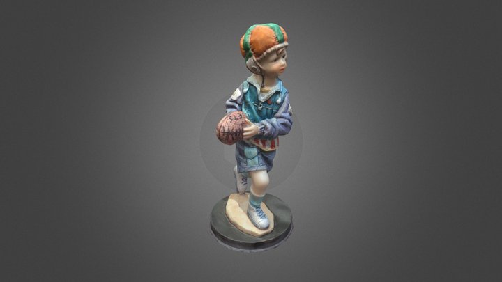 Boy With Ball statue 3D Model