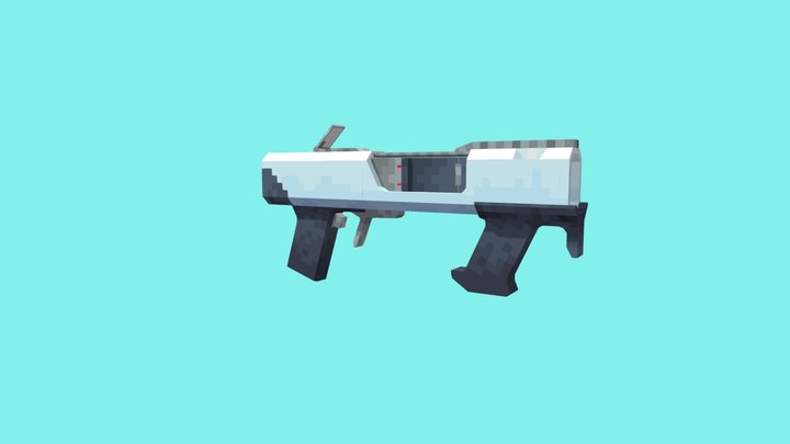 Low poly Roblox arsenal Z80 laser rifle 3D Model