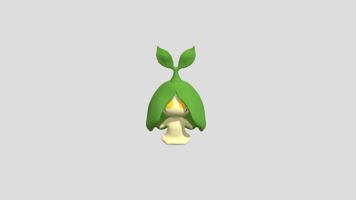 New Grass Type Starter Pokemon : Seedle 3D Model