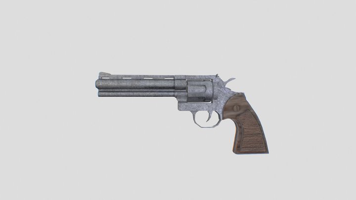 Colt Python Revolver 3D Model