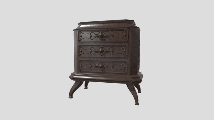 Vintage Wardrobe 3D Model